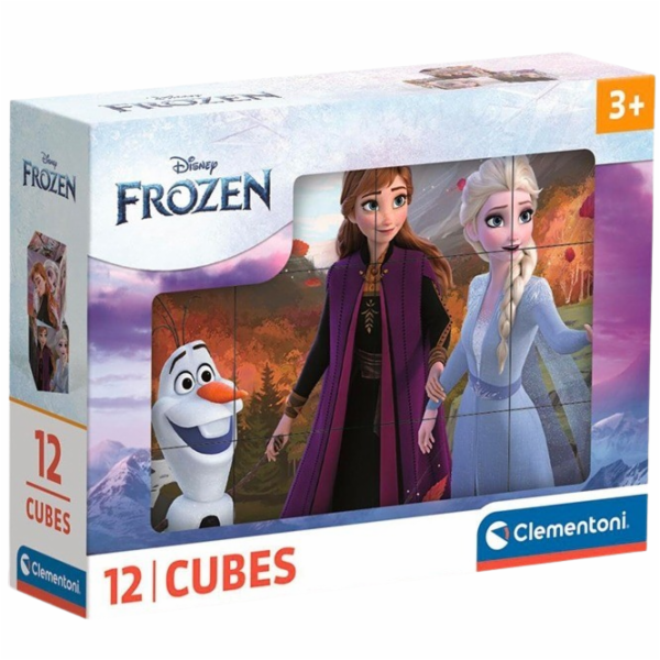 Clementoni - Obrázkové kostky - Ledové Království 12 kostek