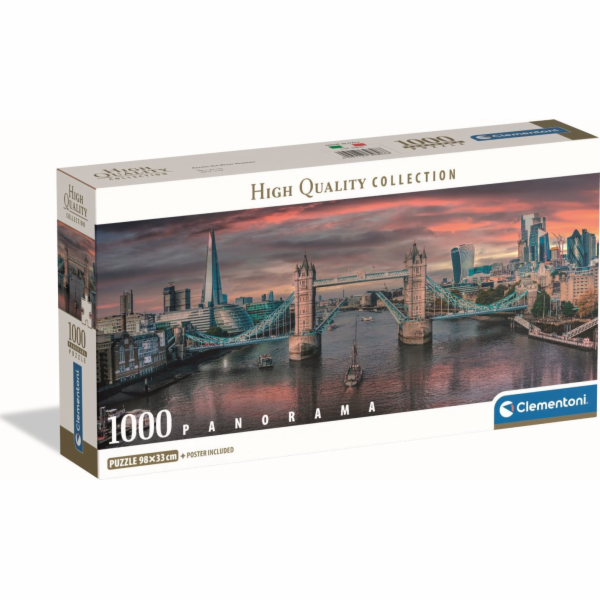 Clementoni - Puzzle 1000 Panorama Přes řeku Temži