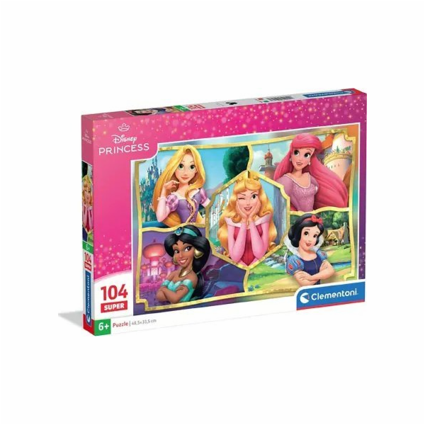 Clementoni - Puzzle 104 Super Disney Princezny