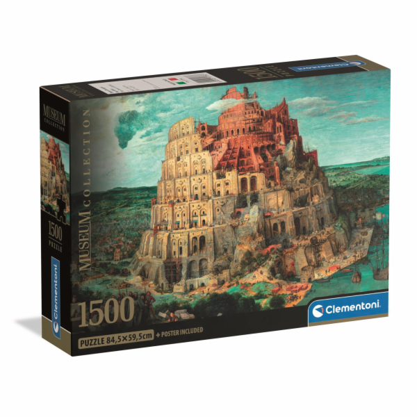Clementoni - Puzzle 1500 Muzeum Babylonská věž