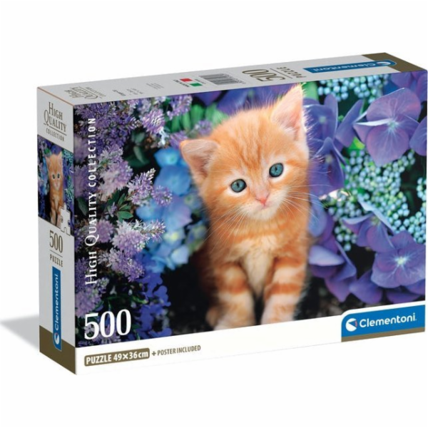 Clementoni - Puzzle 500 Zrzavá kočka