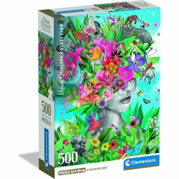 Clementoni - Puzzle 500 Hlava v džungli