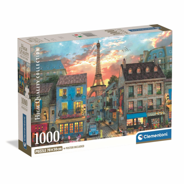 Clementoni - Puzzle 1000 Ulice Paříže
