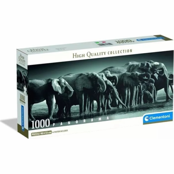 Clementoni - Puzzle 1000 Panorama Stádo obrů