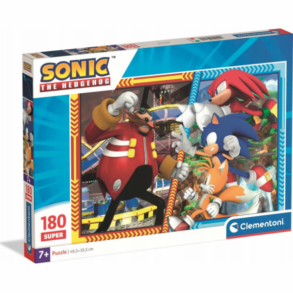 Clementoni - Puzzle 180 Super Sonic the Hedgehog