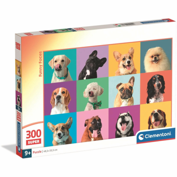 Clementoni - Puzzle 300 Legrační obličeje