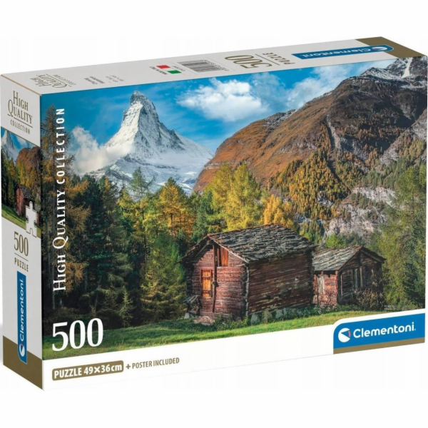 Clementoni - Puzzle 500 Okouzlující Matterhorn