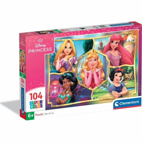Clementoni - Puzzle 104 Disney Princezny 2