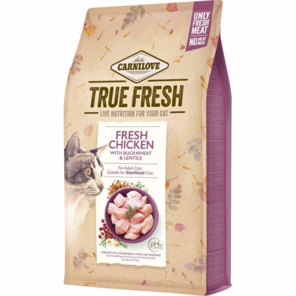 CARNILOVE True Fresh Chicken - suché krmivo pro kočky - 1...