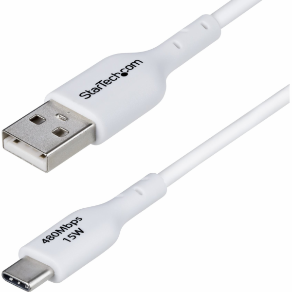 StarTech.com 3ft (1m) White USB-A to USB-C Charging Cable...
