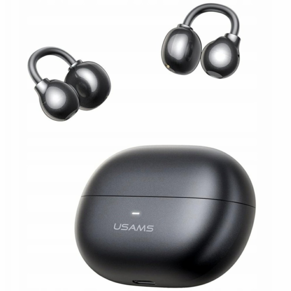 USAMS R02 Bluetooth sluchátka s klipem, šedá