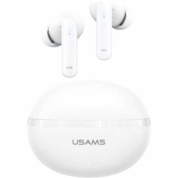 USAMS TWS E02 ANC+ENC bílá bluetooth sluchátka
