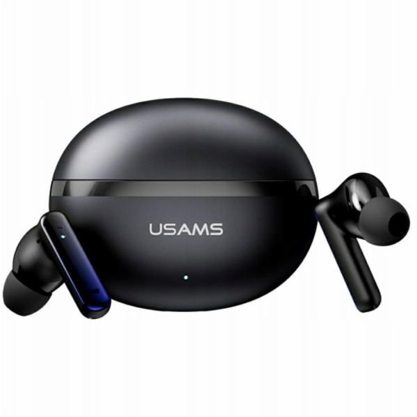USAMS Bluetooth sluchátka TWS E02 ANC+ENC černá