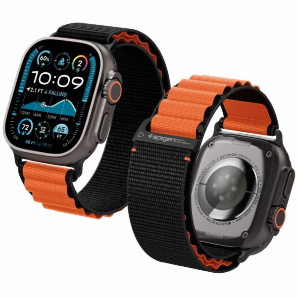 Spigen remienok Fabric Band pre Apple Watch 44-49mm - Bla...