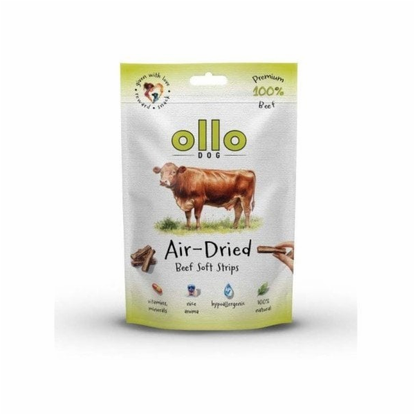 OLLO Air-Dried Beef strips - pamlsek pro psa - 80g