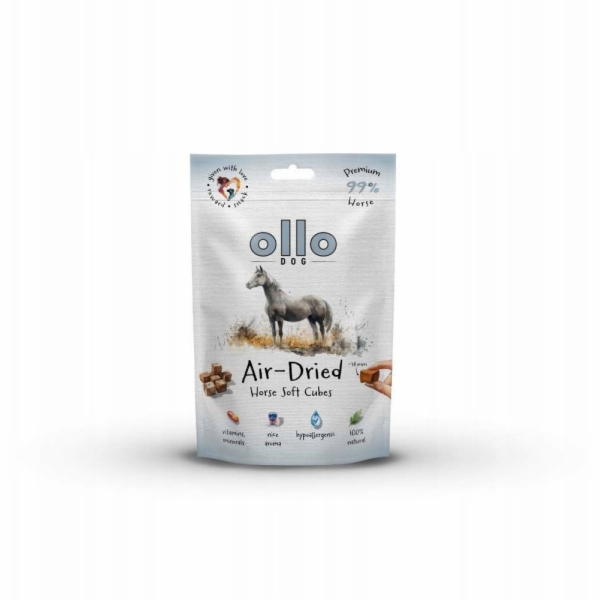 OLLO Air Dried Training Horse Cubes - pamlsek pro psa - 80g
