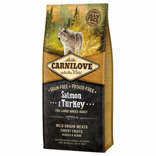CARNILOVE Adult Salmon and turkey Large breeds - suché kr...