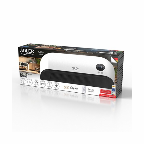 Adler AD 7751 Vzdušná clona Černá, Bílá 2000 W