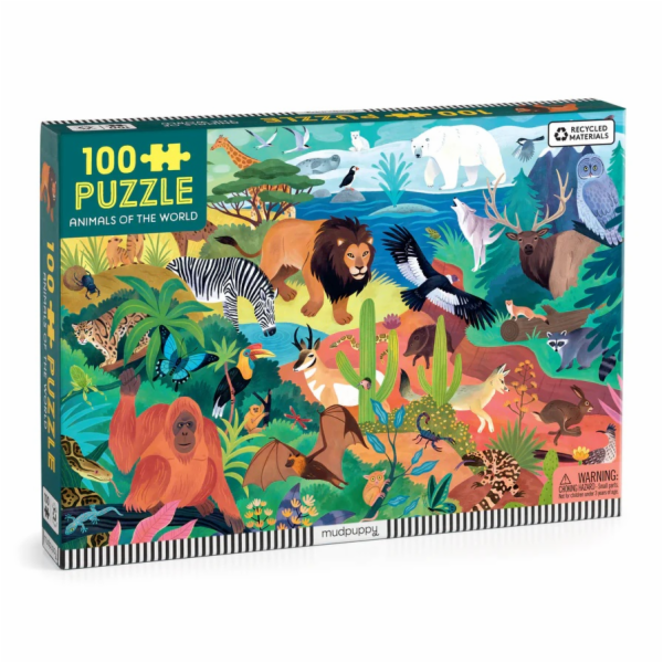 Mudpuppy Zvířata světa Puzzle100 dílků