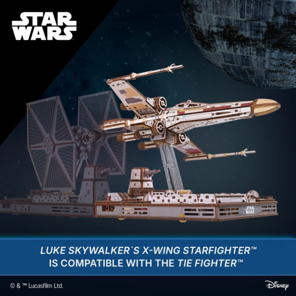 Ugears 3D dřevěná mechanická skládačka Star Wars Luke Sky...