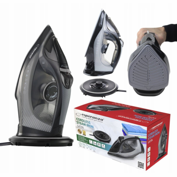 Esperanza Bezdrátová napařovací žehlička se saténovou ker...