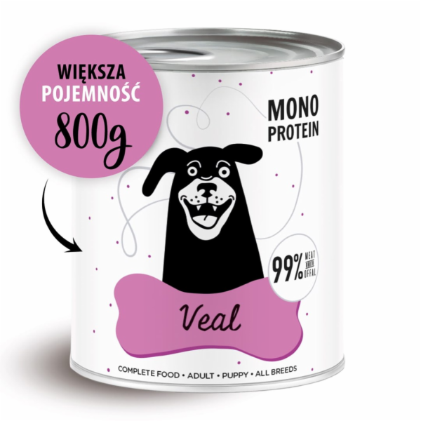 PAKA ZWIERZAKA Pepe Veal - vlhké krmivo pro psy - 800g