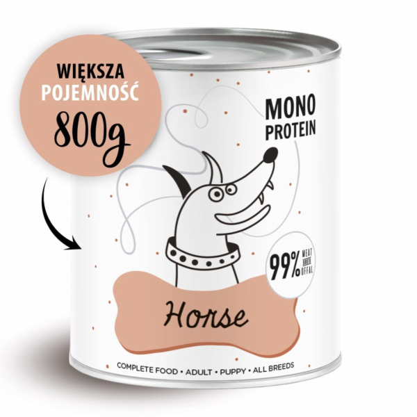 PAKA ZWIERZAKA Pepe Horse - vlhké krmivo pro psy - 800g