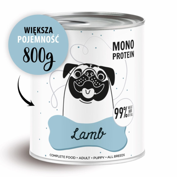 PAKA ZWIERZAKA Pepe Lamb - vlhké krmivo pro psy - 800g