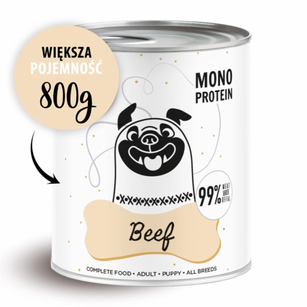 PAKA ZWIERZAKA Pepe Beef - vlhké krmivo pro psy - 800g