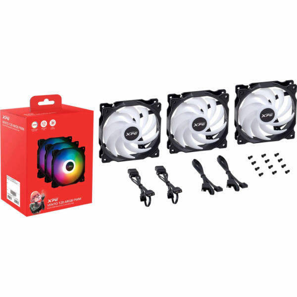 ADATA XPG VENTO 120 3er PACK LÜFTER RGB BLACK