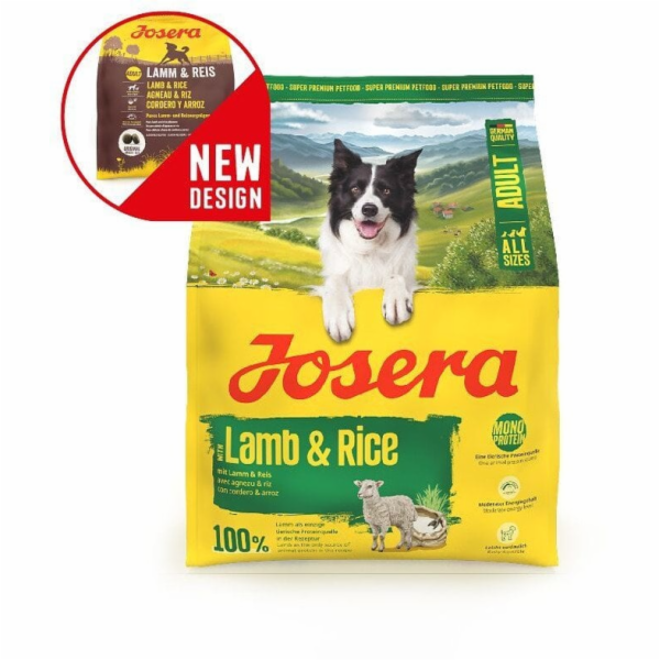 Suché krmivo pro psy Josera Lamb & Rice, 900 g.