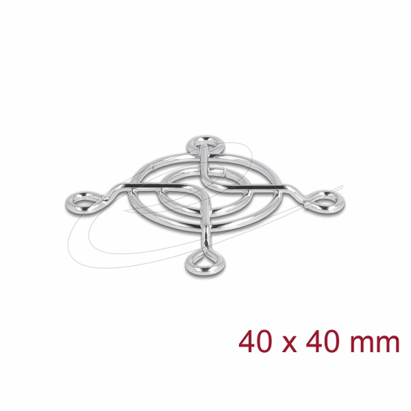 Delock - Mrížka ventilátoru - stríbrná