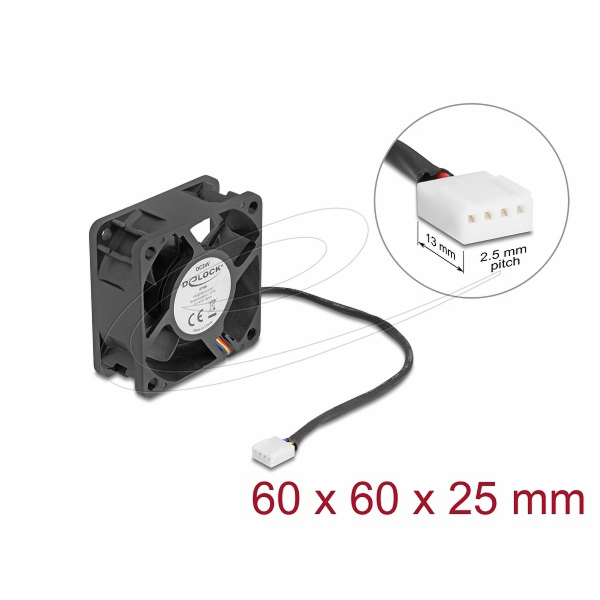 Delock - Ventilátor skríne - axial - 60 mm - cerná