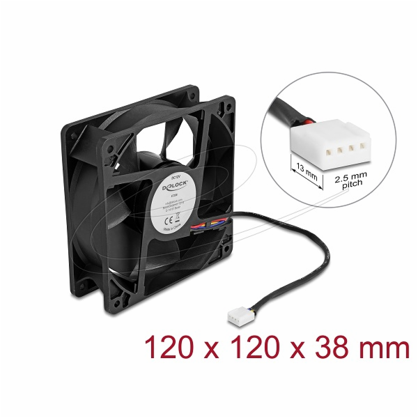 Delock - Ventilátor skríne - axial - 120 mm - cerná