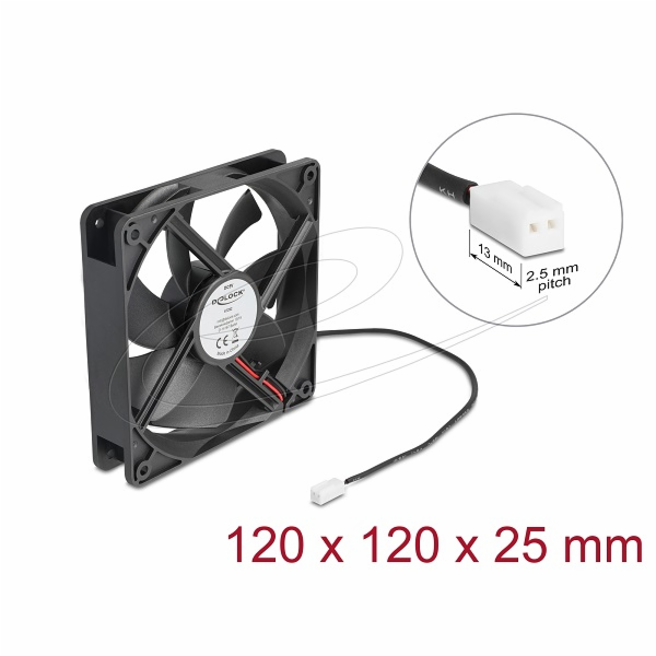 Delock - Ventilátor skríne - axial - 120 mm - cerná