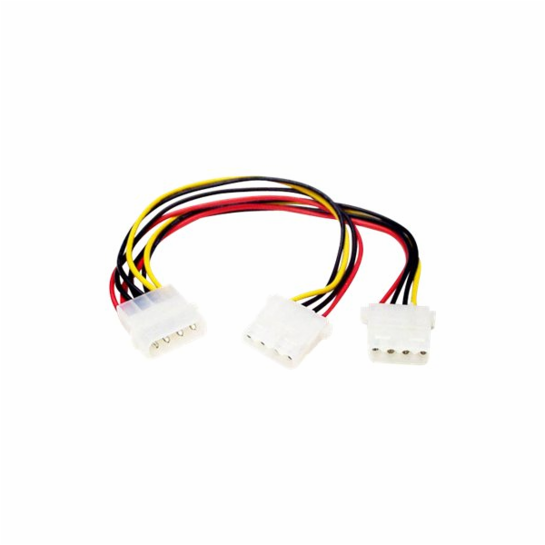 StarTech.com LP4 to 2x LP4 Power Y Splitter Cable M/F - L...