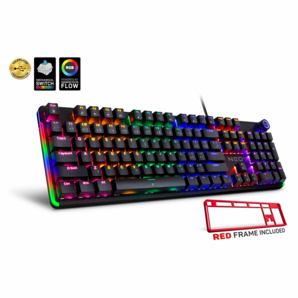 CONNECT IT NEO2+BLACK, Herná klávesnica CZ/SK