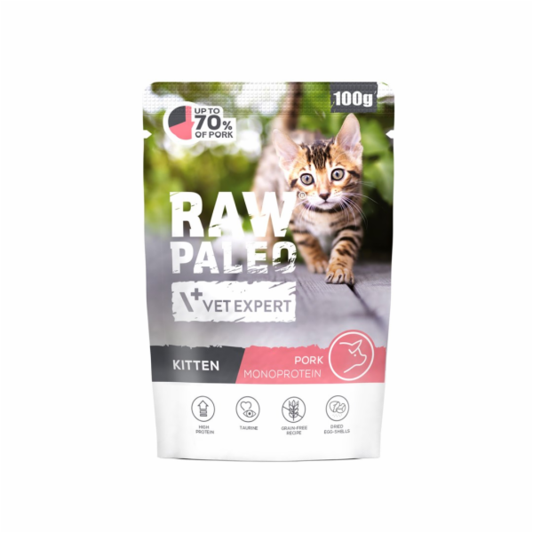 VetExpert Raw Paleo Kitten Pork - mokré krmivo pro kočky ...