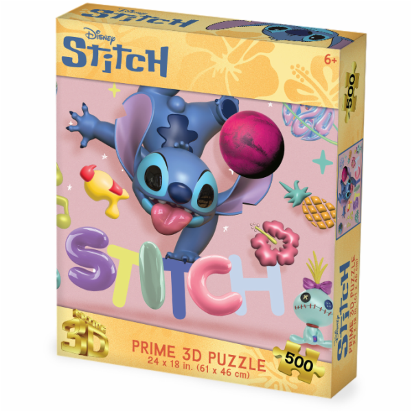 PRIME 3D PUZZLE - Disney Stitch #4 500 dílků