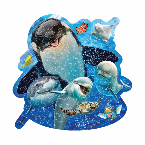 PRIME 3D Dřevěné PUZZLE - Selfie z oceánu 200 dílků