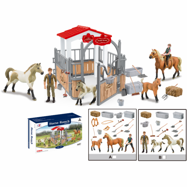 Zvířátka z farmy - Malá jezdecká dráha s příslušenstvím 2...