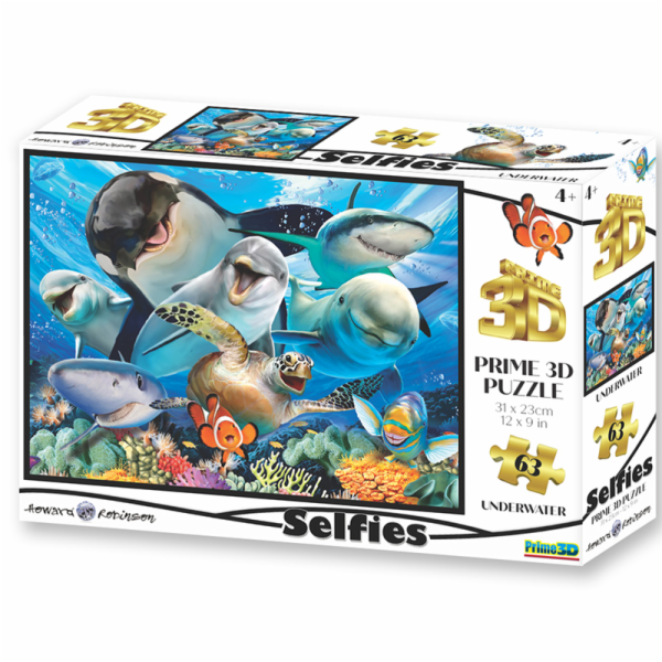 PRIME 3D PUZZLE - Selfie pod vodou 63 dílků