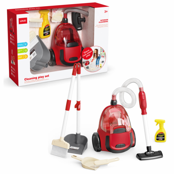 Dětský podlahový vysavač na baterie s příslušenstvím