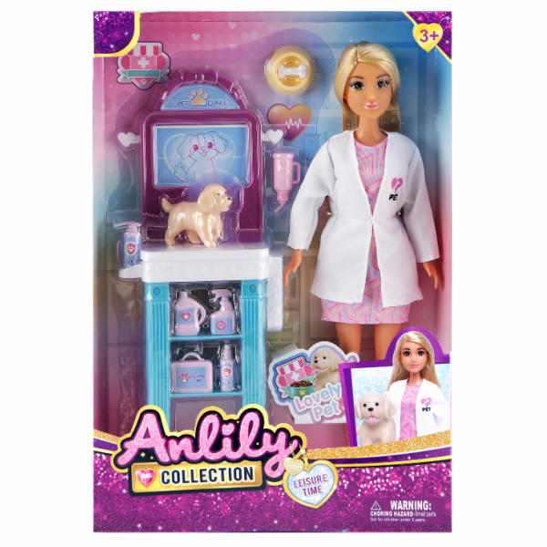 Panenka veterinářka se štěňátkem