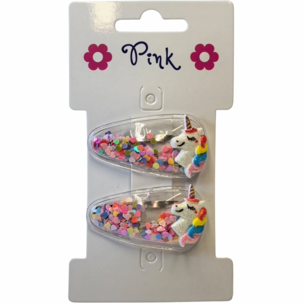 Sponky do vlasů s jednorožcem 2ks