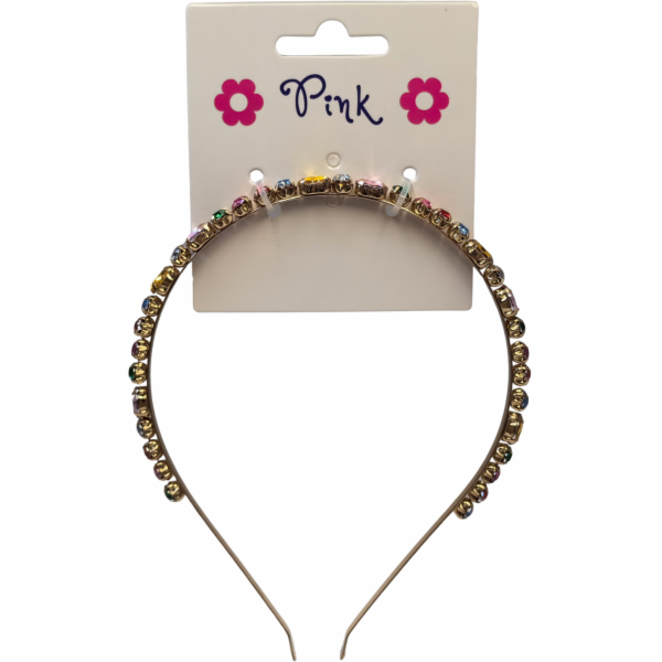 Čelenka s barevným akrylovým diamantem