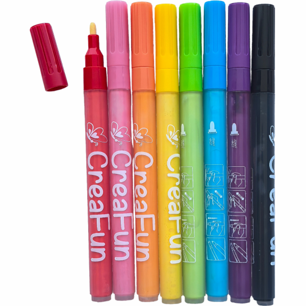 CreaFun - fixy akrylové 8 barev