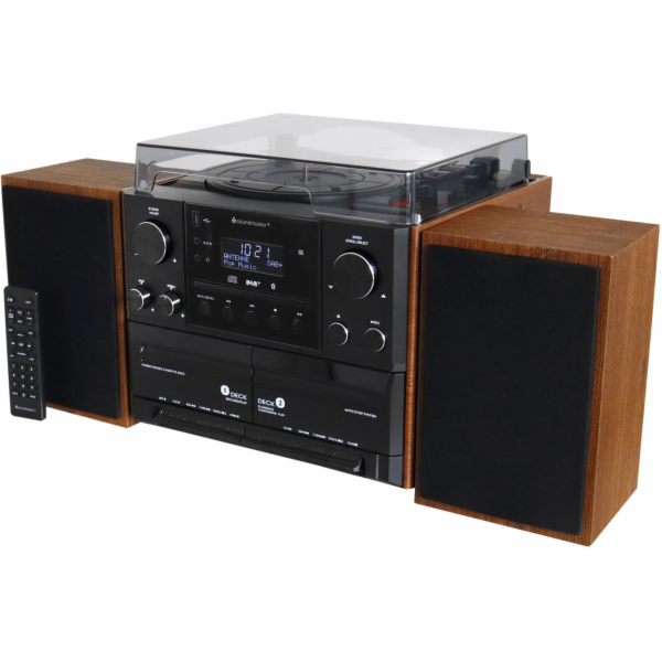 Soundmaster Elite line MCD5600BR/ Gramofon/ CD/ 2x kazeta...