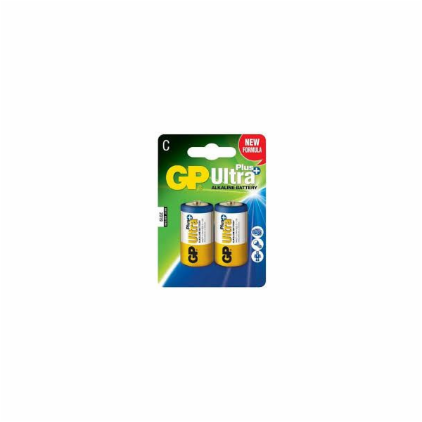 GP Ultra Plus Alkaline R14 (C, malé mono) blister, 2 kusy