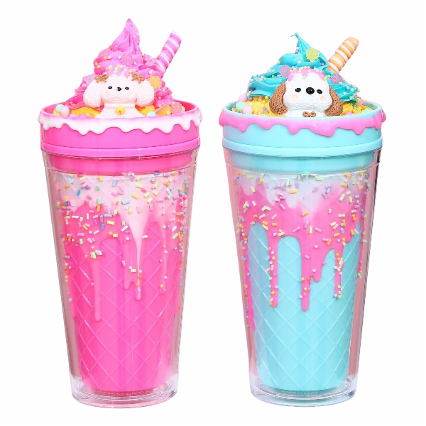 Kelímek s víčkem a brčkem Zmrzlinový Pejsek 480ml - více ...